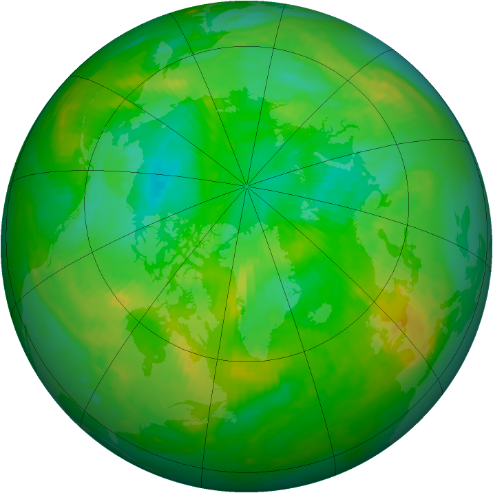Arctic ozone map for 24 July 1981